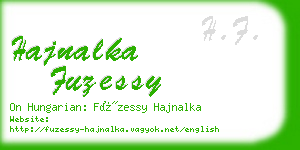 hajnalka fuzessy business card